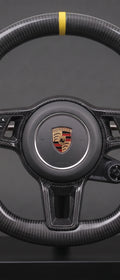 Volante in carbonio su misura Porsche 991 / 992 / Panamera / Macan / Cayenne / 718 Cayman / Boxster (2009-2024), vista d'insieme