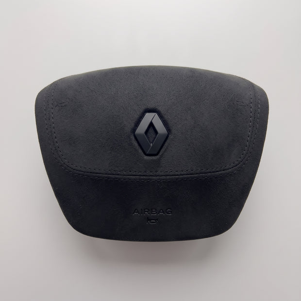 Tampa do airbag Renault Mégane 3 2008-2016 em Alcantara preta, vista frontal