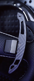 Aletas de câmbio magnéticas em carbono twill perfurado para Mercedes, cor preto