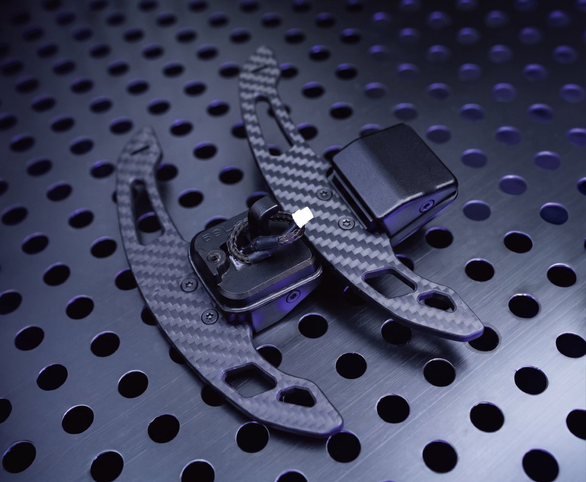 Magnetische paddels van geperforeerd twill carbon voor Volkswagen, overzicht