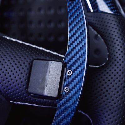 Levas de cambio magnéticas en carbono sarga para Volkswagen, color azul