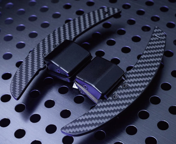 Paddle del cambio magnetici in carbonio twill per Skoda, vista d'insieme